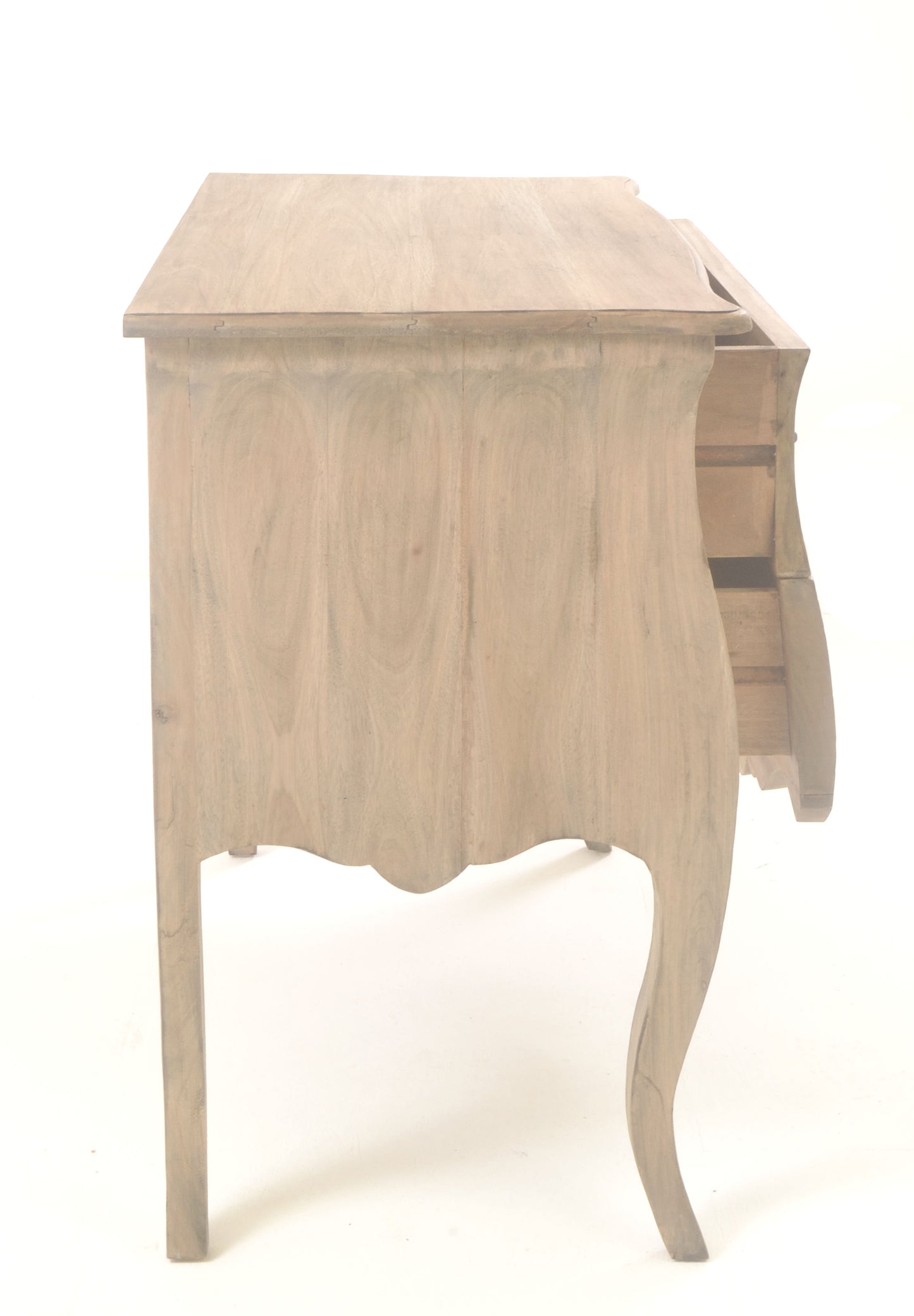 Wooden 2 Drawer Curved Chest of Drawers