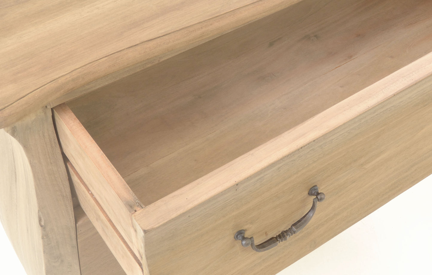 Wooden 2 Drawer Curved Chest of Drawers