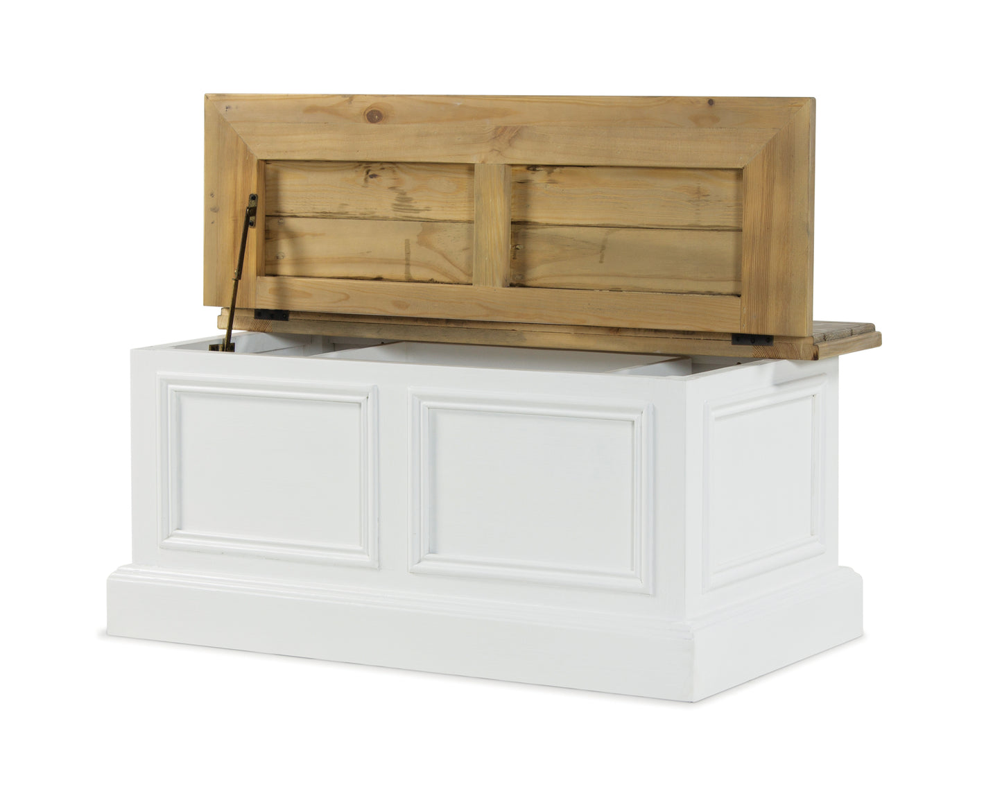 Wooden White and Dark Wood Storage Coffee Table