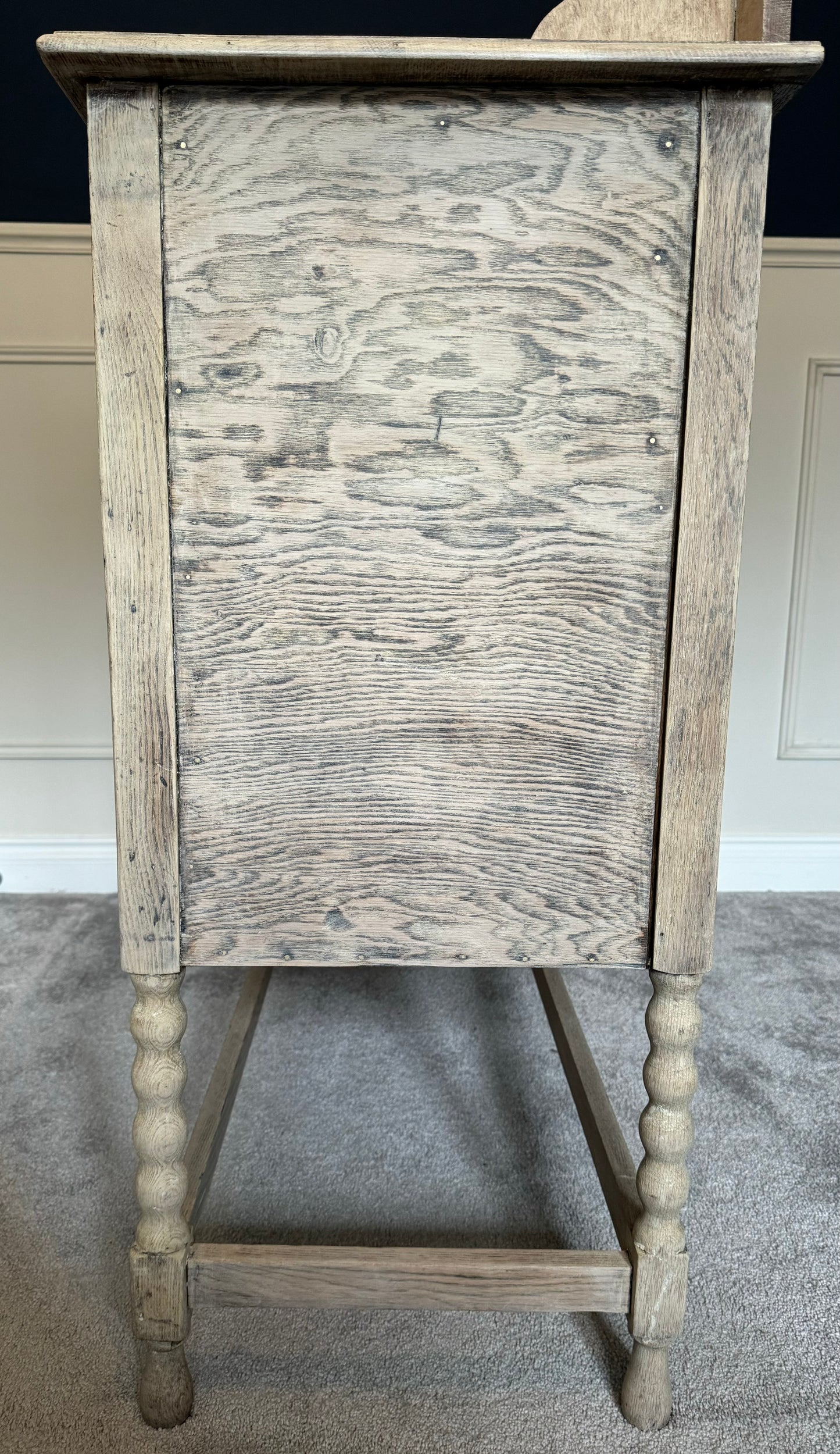 Antique Wooden Spindle Leg Sideboard