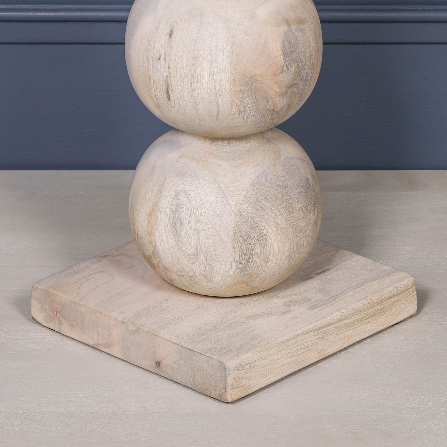 Wooden Stacked Ball Side Table