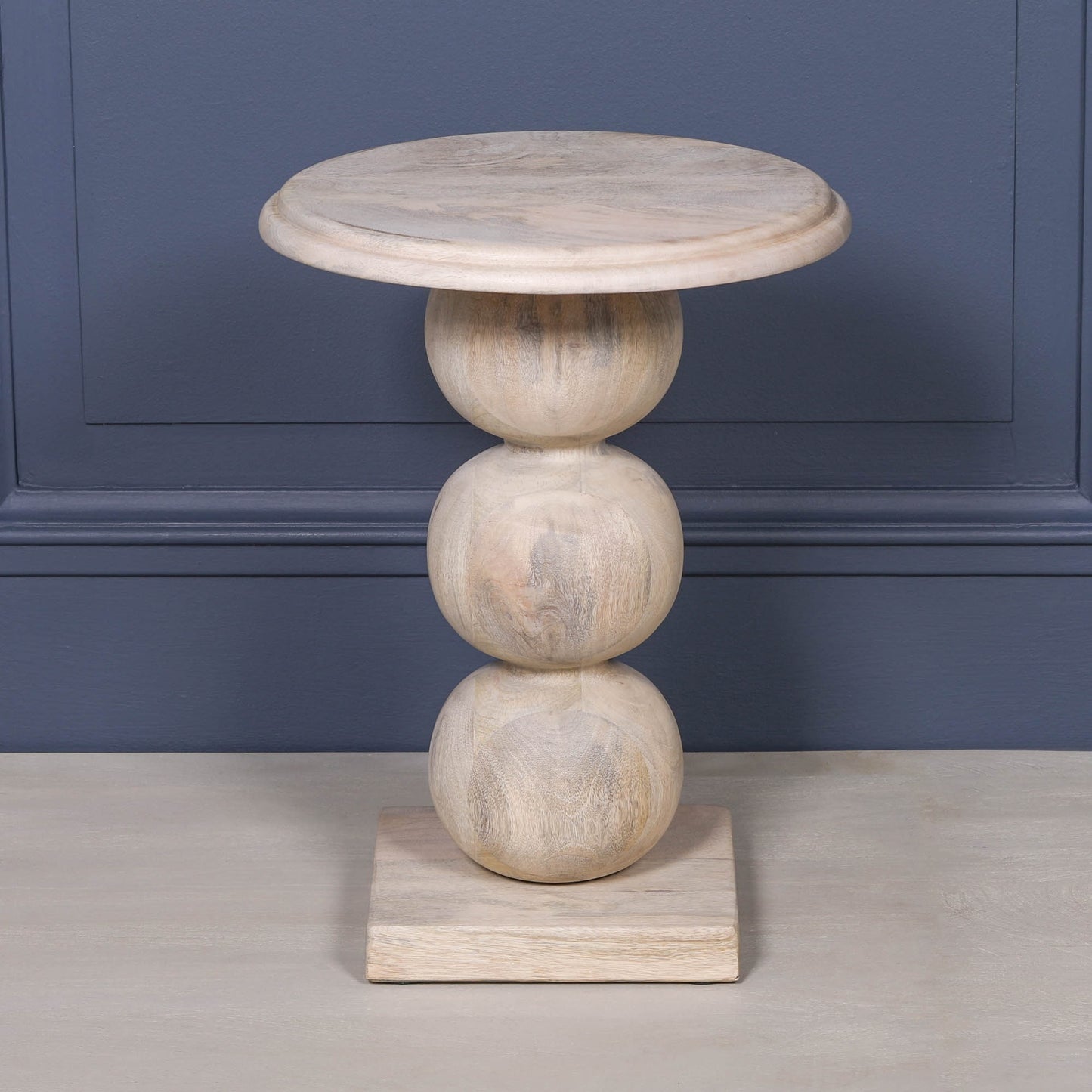 Wooden Stacked Ball Side Table