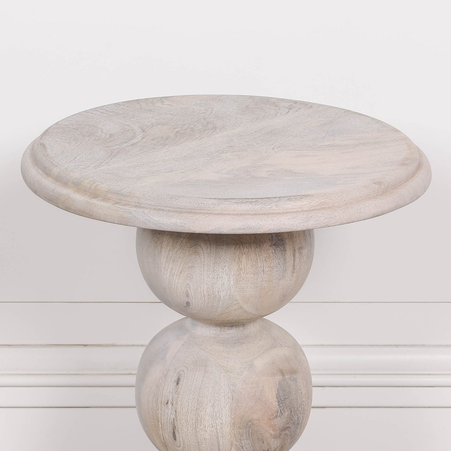 Wooden Stacked Ball Side Table