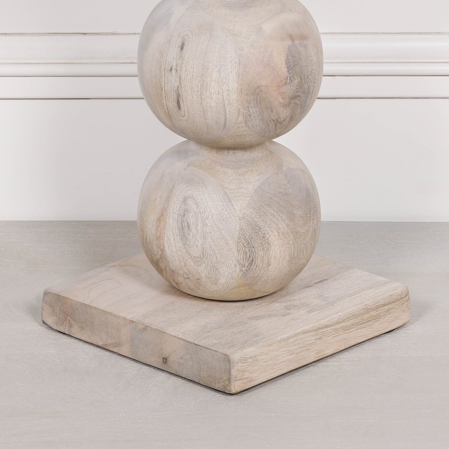 Wooden Stacked Ball Side Table