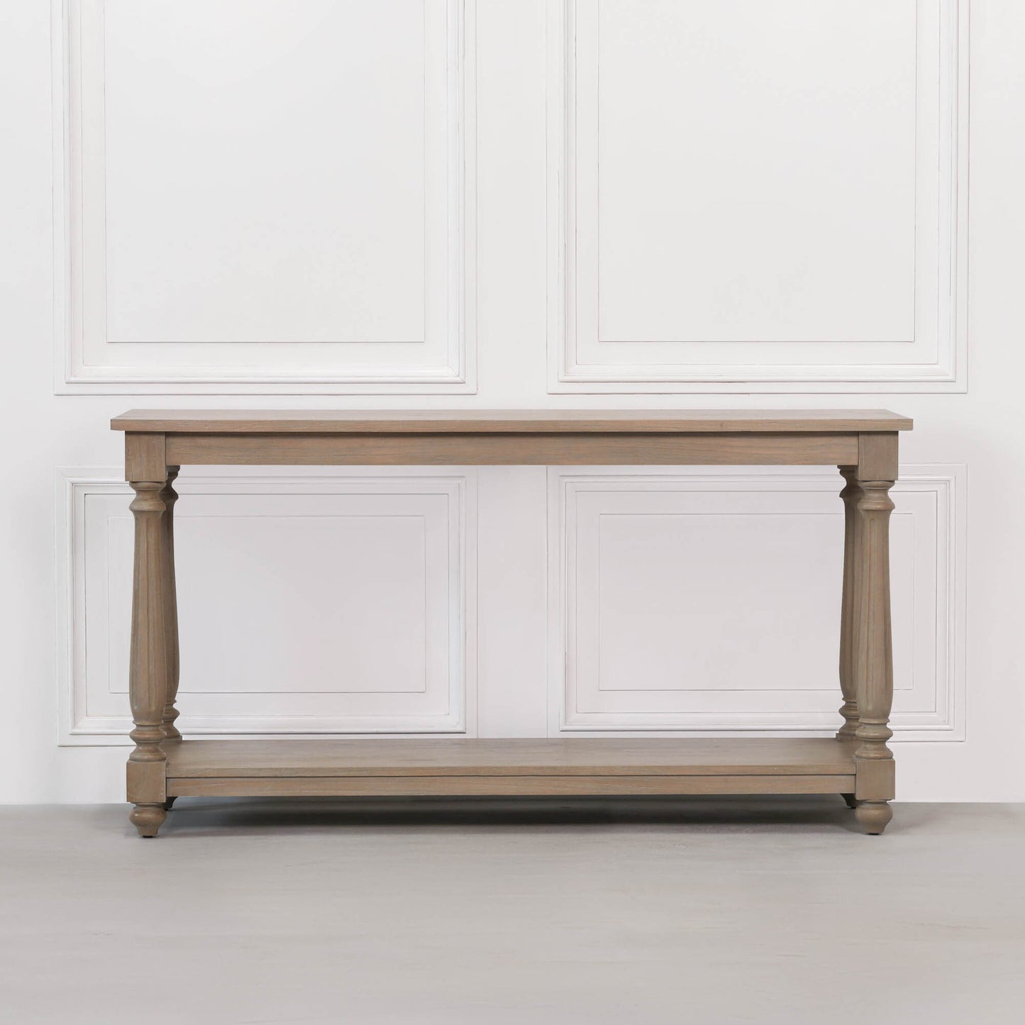 Rustic Wooden Farmhouse Spindle Console Table