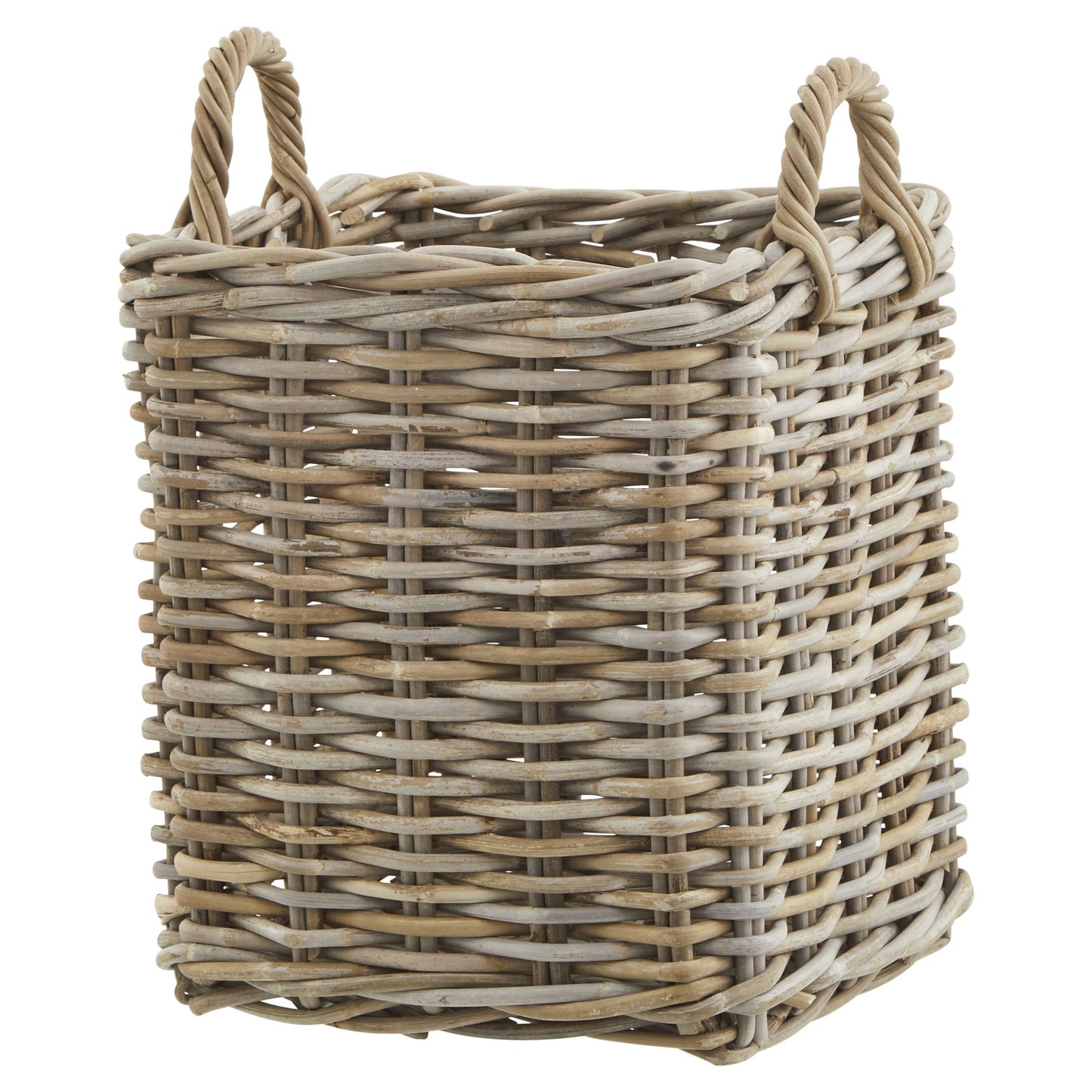 Set of 3 Rattan Square Storage Baskets