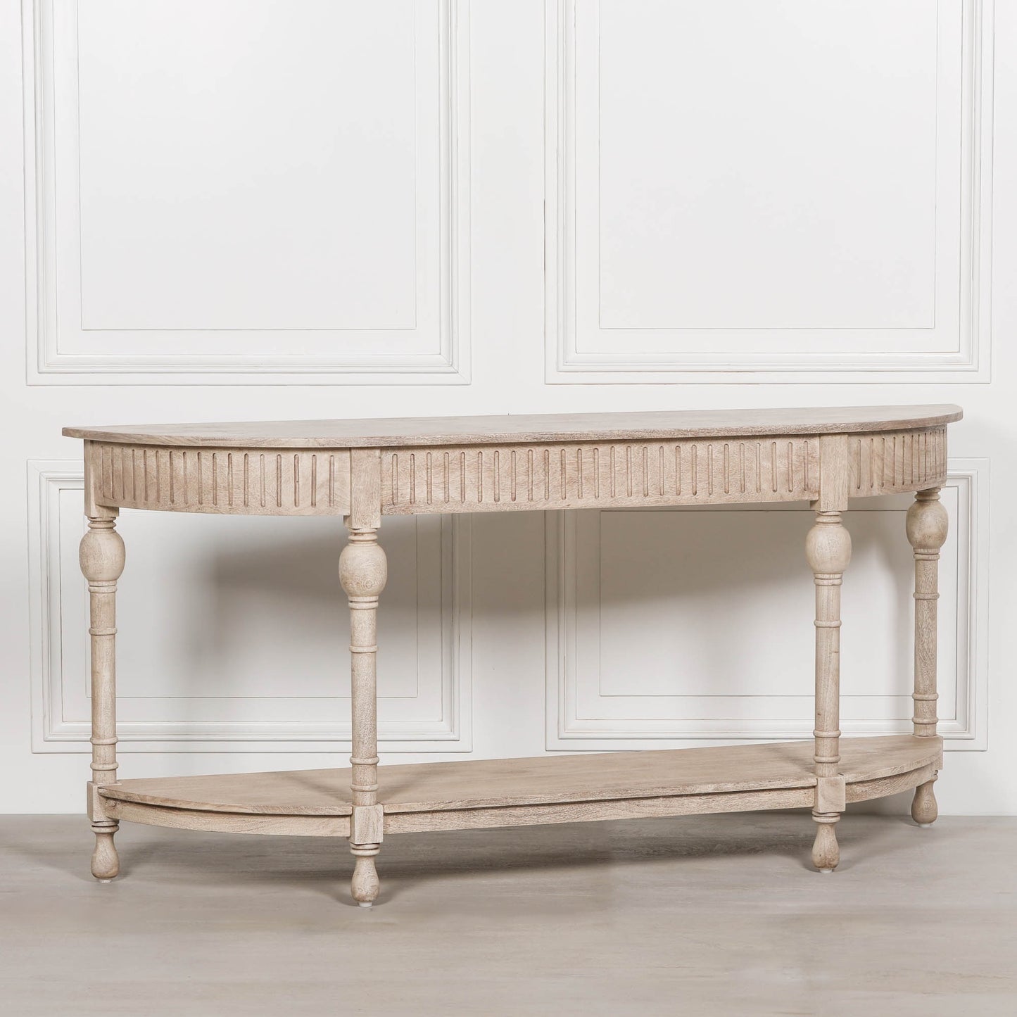 Wooden Curved Spindle Console