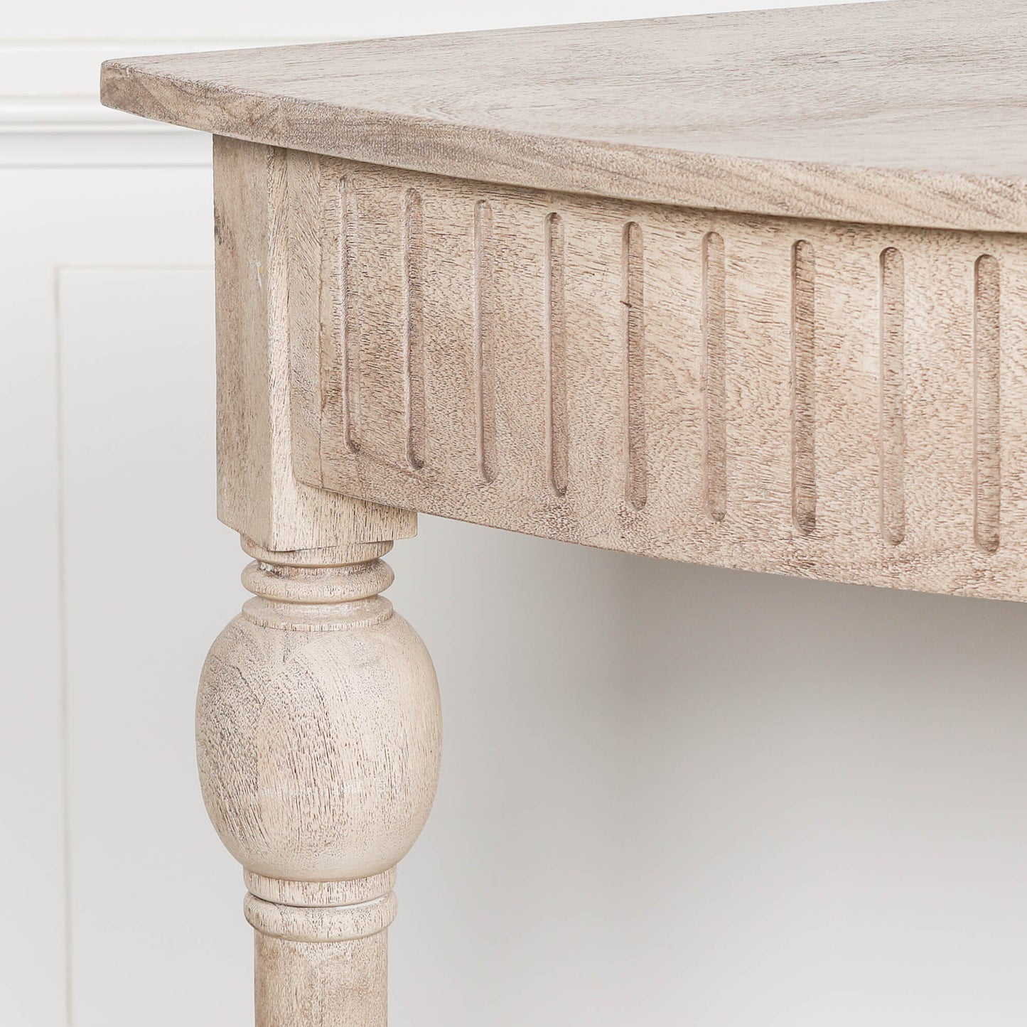 Wooden Curved Spindle Console