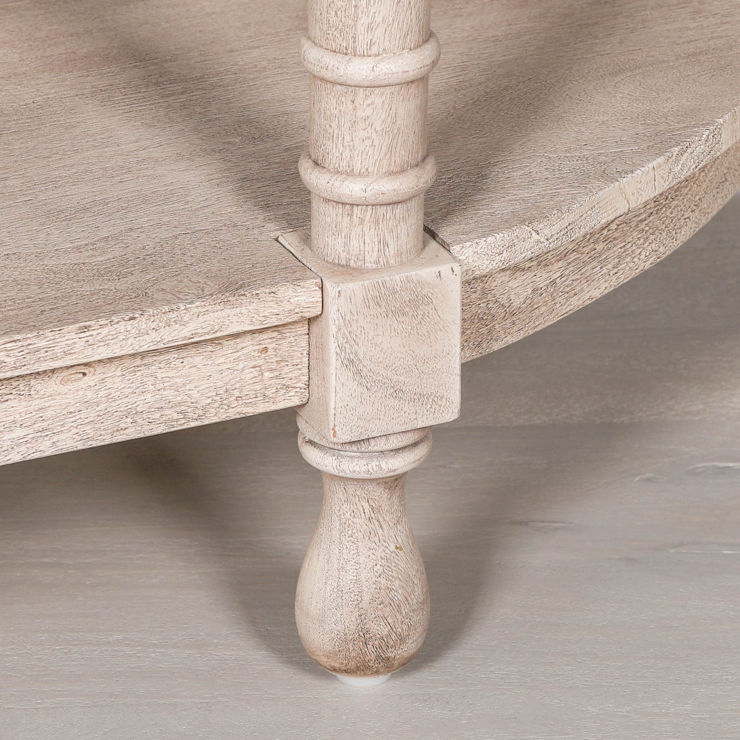 Wooden Curved Spindle Console