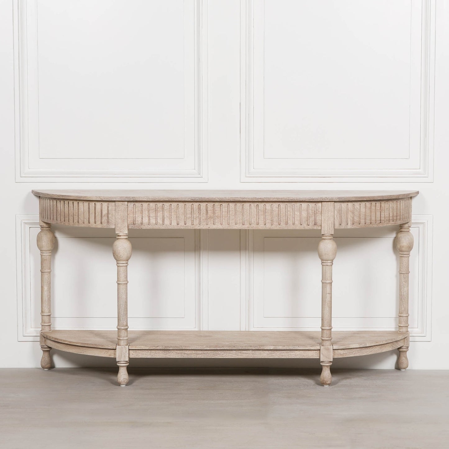 Wooden Curved Spindle Console