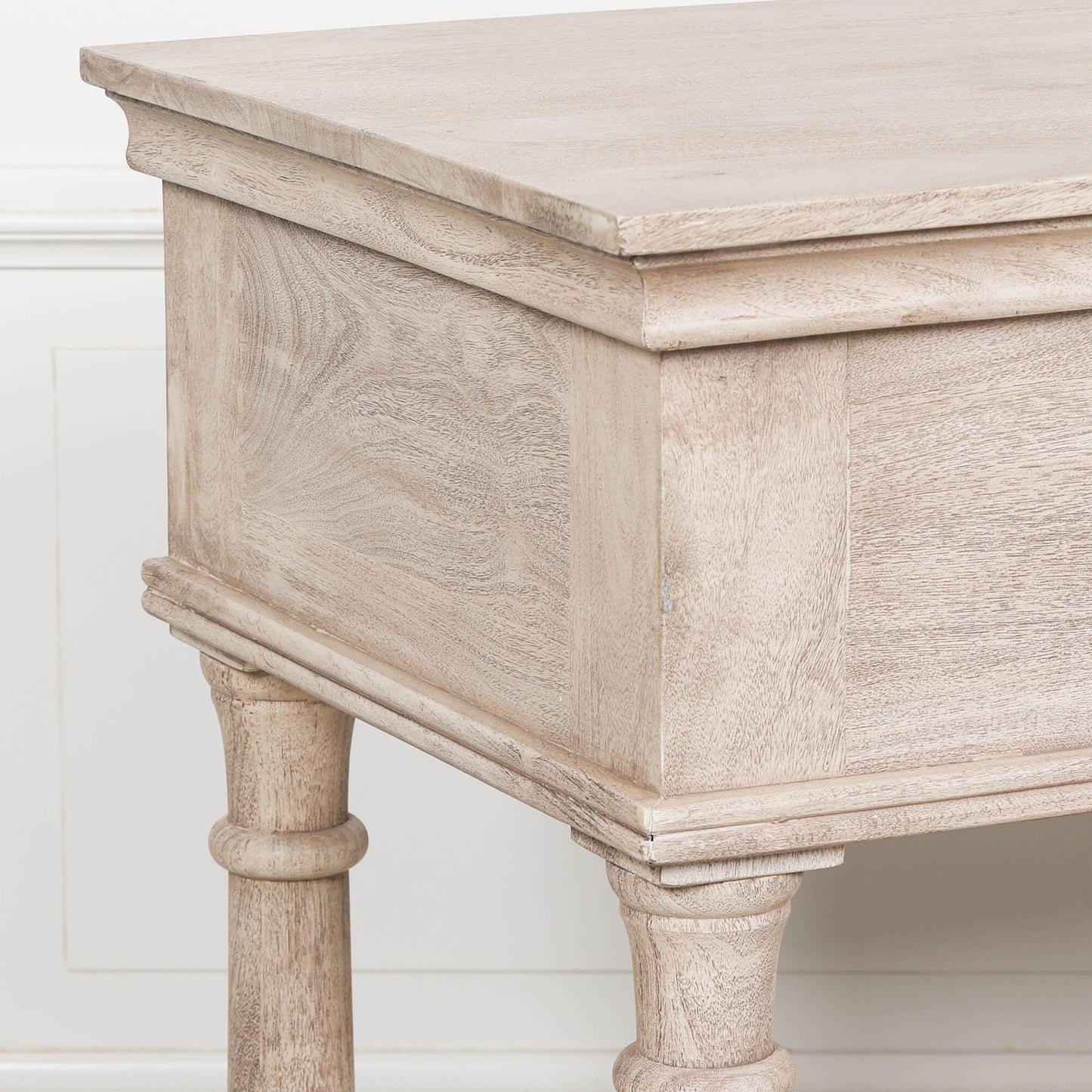 Wooden Spindle Console with Single Drawer