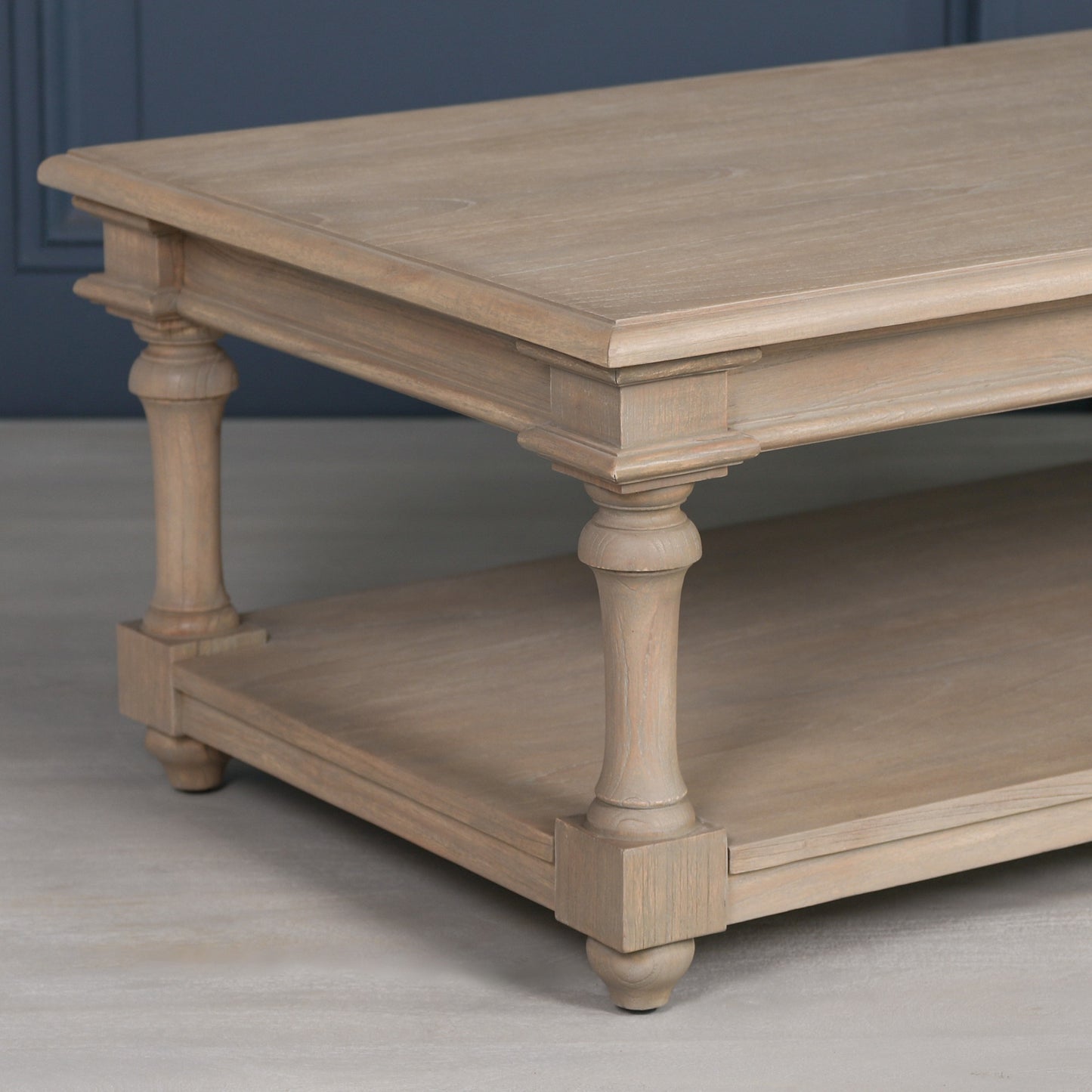 Rustic Wooden 170cm Coffee Table With Drawer