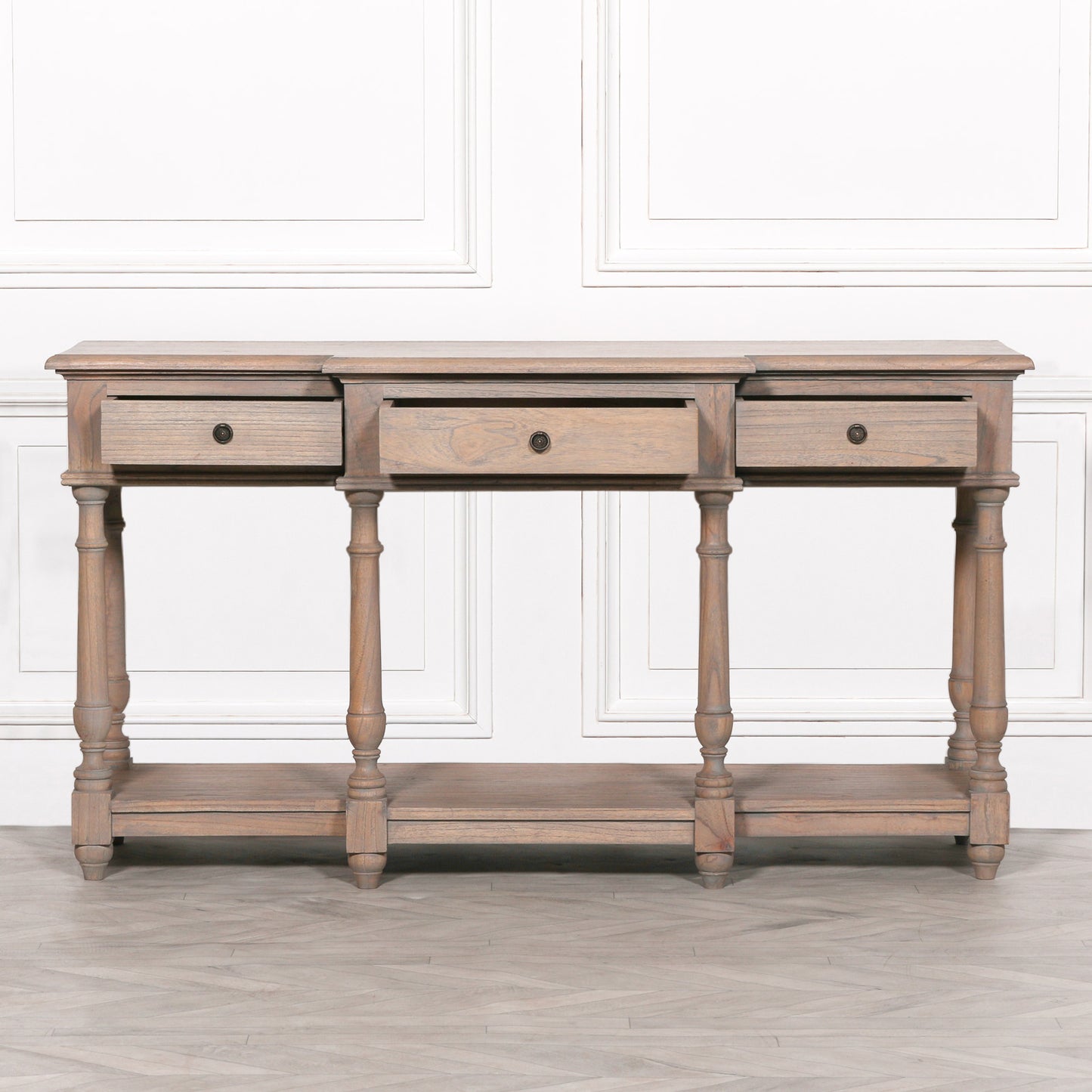 Rustic Wooden Breakfront Console